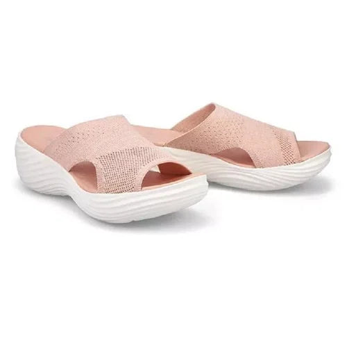 🔥SUMMER HOT SALE⚡Knitted wedge sports corrective sandals