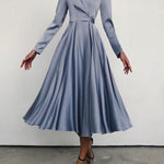 Fashion Elegant Long Sleeve V-Neck Evening Dress