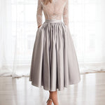 Shiny and elegant A-line midi dress