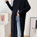 Slim-fit Sweater with High Neck Long Skirt and Pullover