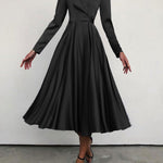 Fashion Elegant Long Sleeve V-Neck Evening Dress