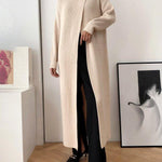 Slim-fit Sweater with High Neck Long Skirt and Pullover