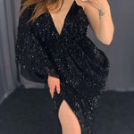 Fashion Sexy One-shoulder Elegant Evening Dress