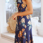 Women's Dresses Floral Split Cami Midi Dress