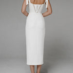 Solid color split dress