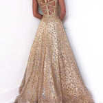 Deep V sequin sexy suspender dress