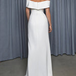 White tube top slit skirt