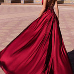 Deep V Slit Sling Maxi Dress