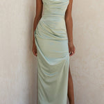 Tube top slit dress