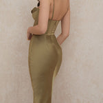 Sexy Evening Dress With Suspenders And Waist Design