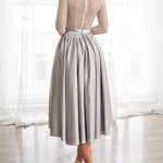 Shiny and elegant A-line midi dress