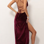 Sexy Elegant Sling Pleated Gown