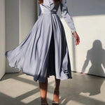 Fashion Elegant Long Sleeve V-Neck Evening Dress