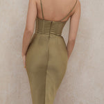 Sexy Evening Dress With Suspenders And Waist Design