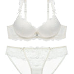 French gathered lace ladie's bra set