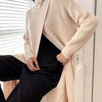 Slim-fit Sweater with High Neck Long Skirt and Pullover