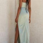 Tube top slit dress