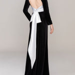 Sheath-Column Floor Length Velvet Dress