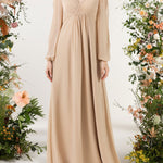 A-Line Sweep-Brush Train Chiffon Bridesmaid Dress