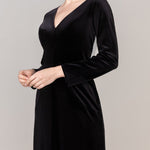 Sheath-Column Floor Length Velvet Dress