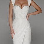 Elegant and sexy tube top straight dress