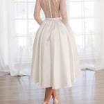 Shiny and elegant A-line midi dress