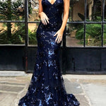 Sexy V-neck suspender sequin dress